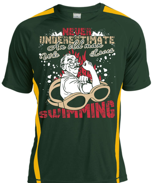 Old Man Who Loves Swimming T Shirt, Being A Swimmer T Shirt, Cool Shirt