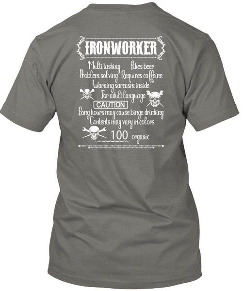 Ironworker Multitasking T Shirt, Likes Beer T Shirt