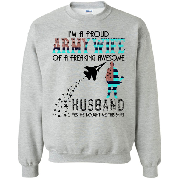 Coolest Army Wife T Shirt, I'm A Proud Army Wife Sweatshirt