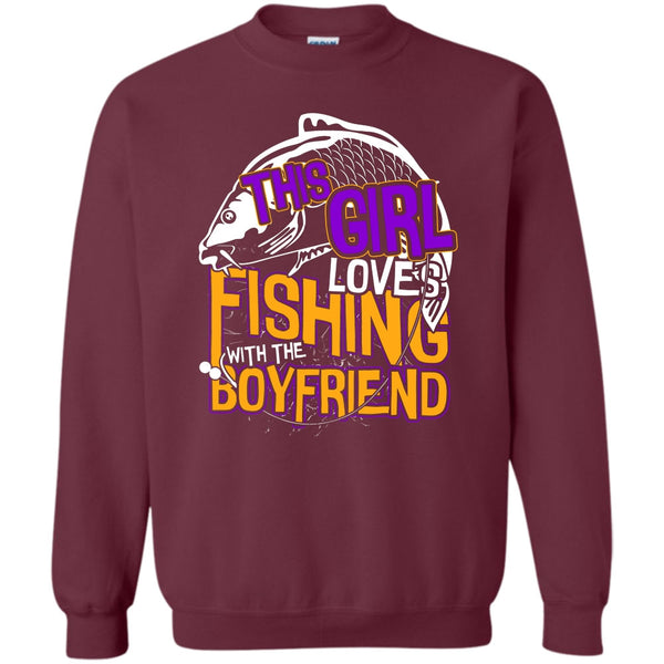 Fishing With The Boyfriend T Shirt, Coolest Fishing Sweatshirt