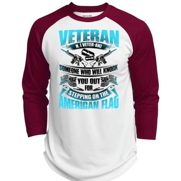 Veteran Who Will Knock You Out T Shirt, Being A Veteran T Shirt, Awesome T-Shirts  (Polyester Game Baseball Jersey)