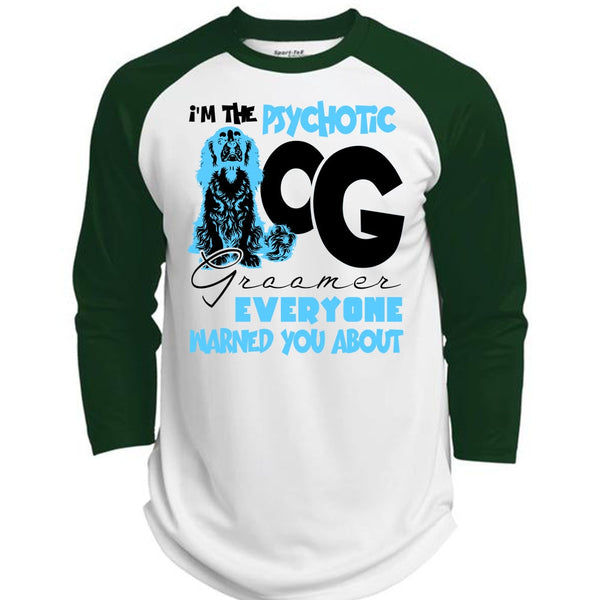 I'm The Psychotic Dog Groomer T Shirt, I Love My Dog T Shirt, Awesome T-Shirts  (Polyester Game Baseball Jersey)