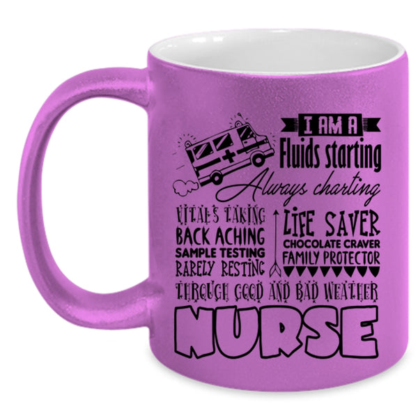 I Raise A Nurse Coffee Mug, I Am A Nurse Accent Mug