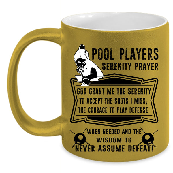 Cool Sport Coffee Mug, Pool Players Serenity Prayer Accent Mug