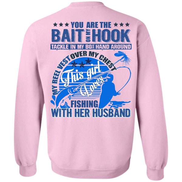 I Love Fishing T Shirt, Fishing With Her Husband Sweatshirt