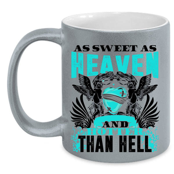 Hotter Than Hell Coffee Mug, As Sweet As Heaven Accent Mug