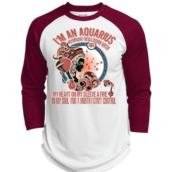 I'm An Aquarius T Shirt, I Can't Control T Shirt, Awesome T-Shirts  (Polyester Game Baseball Jersey)