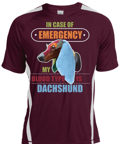 In Case Of Emergency My Blood Type Is Dachshund T Shirt, I Love My Dog T Shirt, Cool Shirt