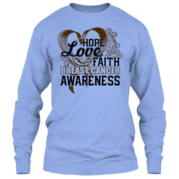 Hope Love Faith T Shirt, Cancer T Shirt
