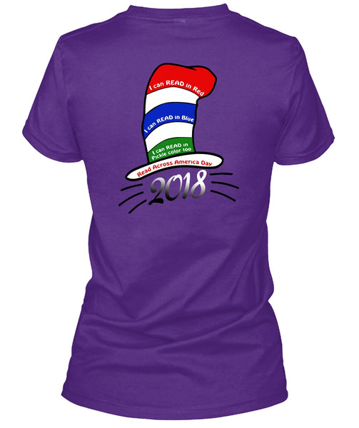 Dr. Seuss T Shirt, I Can Read In Red T Shirt, The Cat in the Hat T Shirt, I Can Read In Blue T Shirt