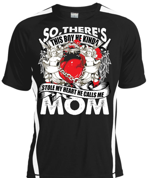 A black t-shirt with the shopify logo