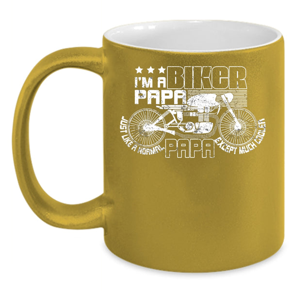 I'm A Biker Papa Coffee Mug, Awesome Biker Papa Coffee Cup