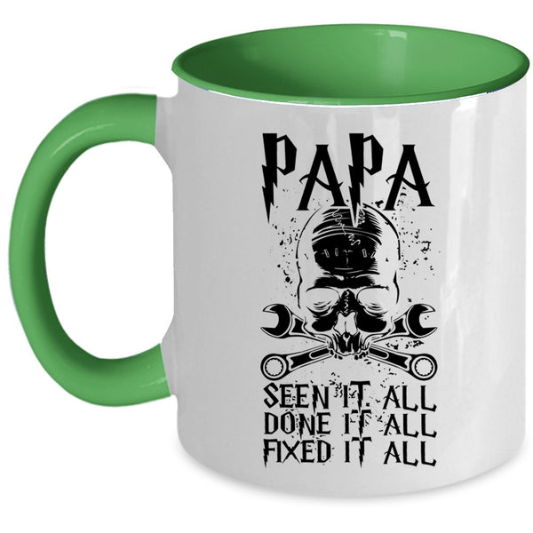 Cool Gift For My Dad Coffee Mug, Papa Seen It All Accent Mug
