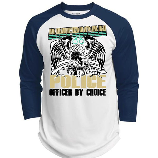 American Police Officer By Choice T Shirt, I Love Police T Shirt, Awesome T-Shirts  (Polyester Game Baseball Jersey)