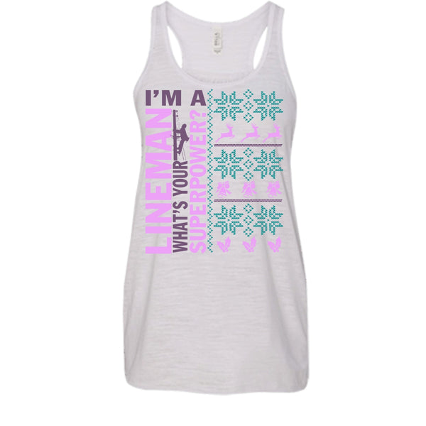 I'm A Lineman T Shirt, Lineman Merry Christmas Tank Top