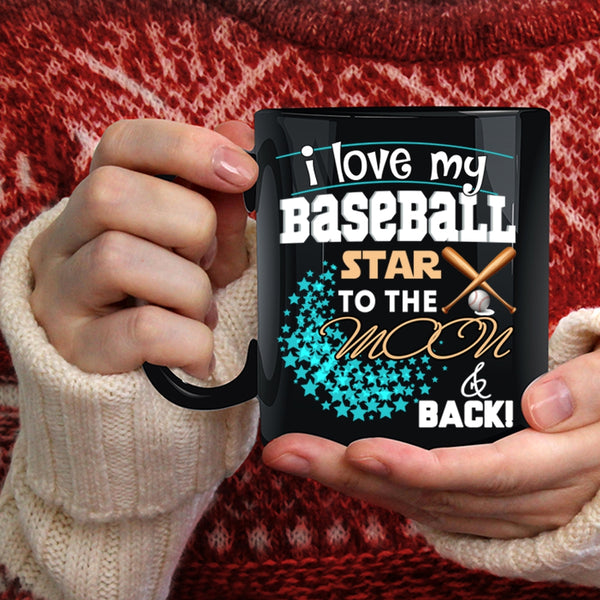 I Love My Baseball Star Coffee Mug, Cool Baseball Player Coffee Cup