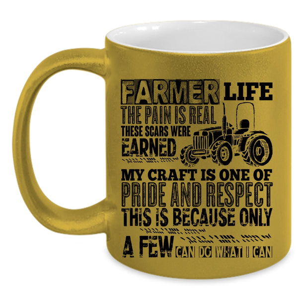Cool Gift For Farmer Coffee Mug, Farmer Life Accent Mug