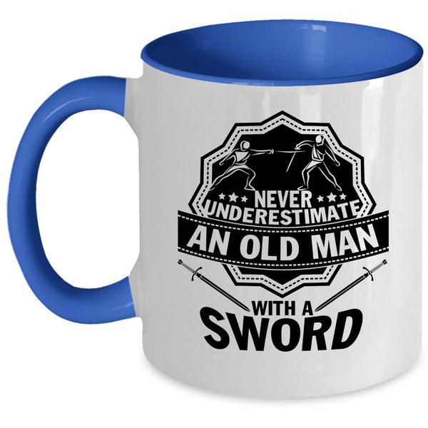 Best Grandpa Ever Coffee Mug, An Old Man With Sword Accent Mug
