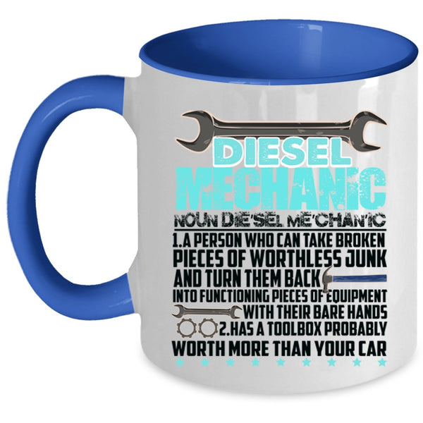 Funny Diesel Mechanic Coffee Mug, Diesel Mechanic Accent Mug