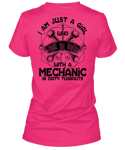 I Am Just A Girl T Shirt, I Love Mechanic T Shirt