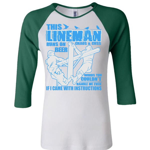 This Lineman Runs On Beer T Shirt, I Came With Instructions T Shirt, Awesome T-Shirts