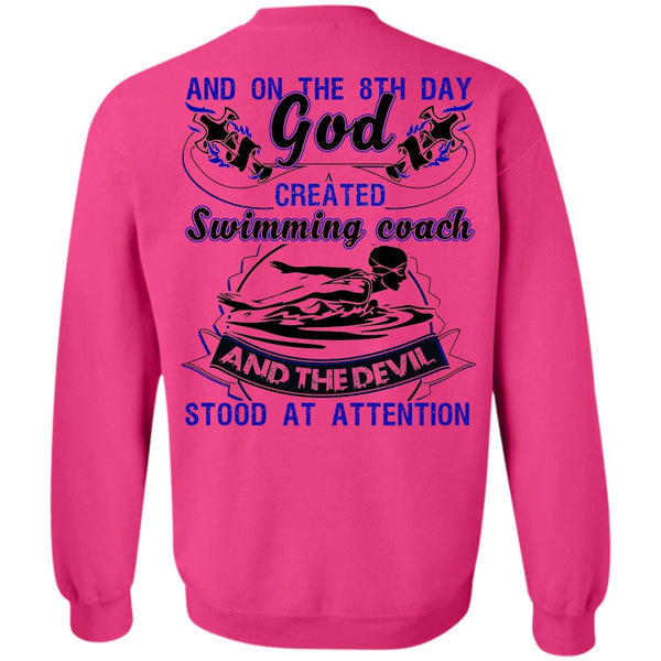 I Love Swimming T Shirt, God Created Swimming Coach Sweatshirt