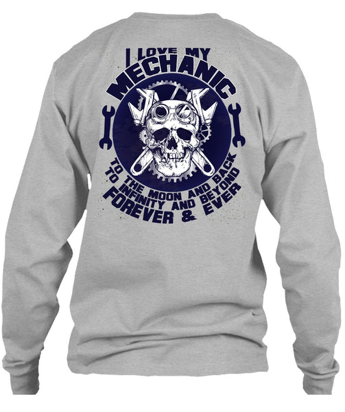 I Love My Mechanic T Shirt, Moon And Back T Shirt