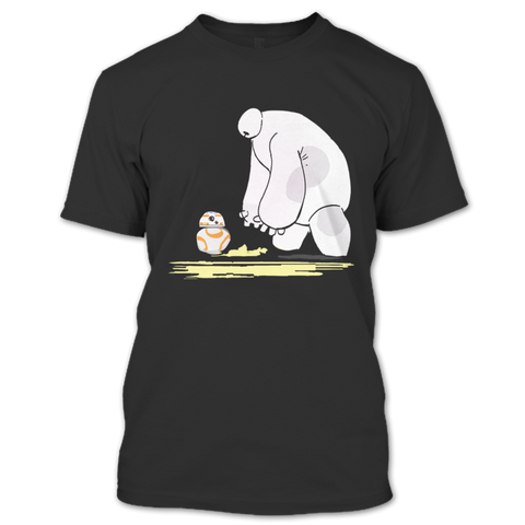 A black t-shirt with the shopify logo
