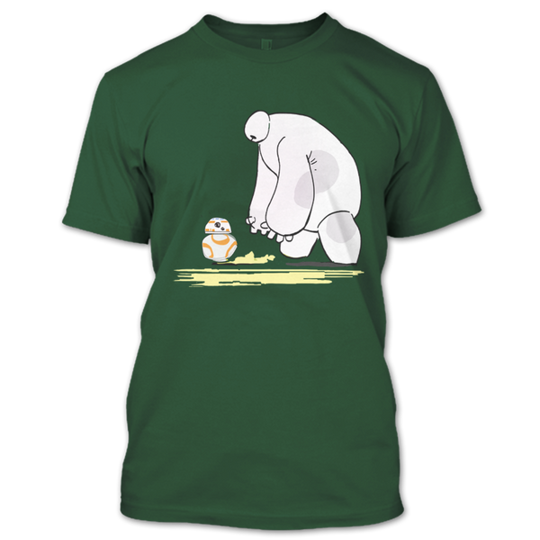 A black t-shirt with the shopify logo