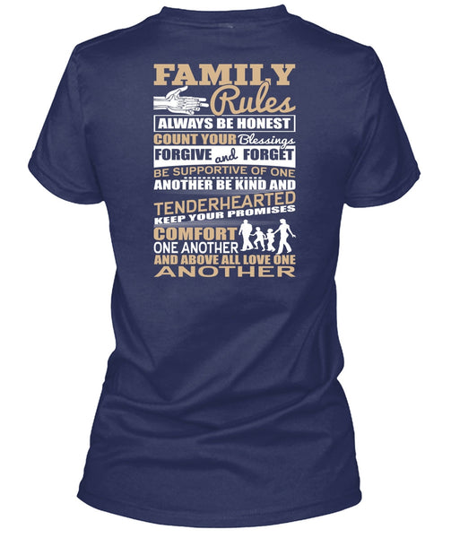 Family Rules T Shirt, Forgive And Forget T Shirt