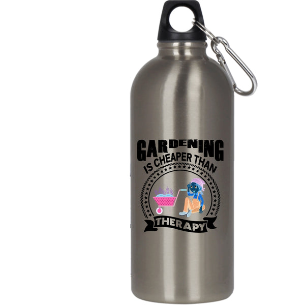 Gardening Is Cheaper Than Therapy 20 oz Stainless Steel Bottle,Gift For Daughter Outdoor Sports Water Bottle
