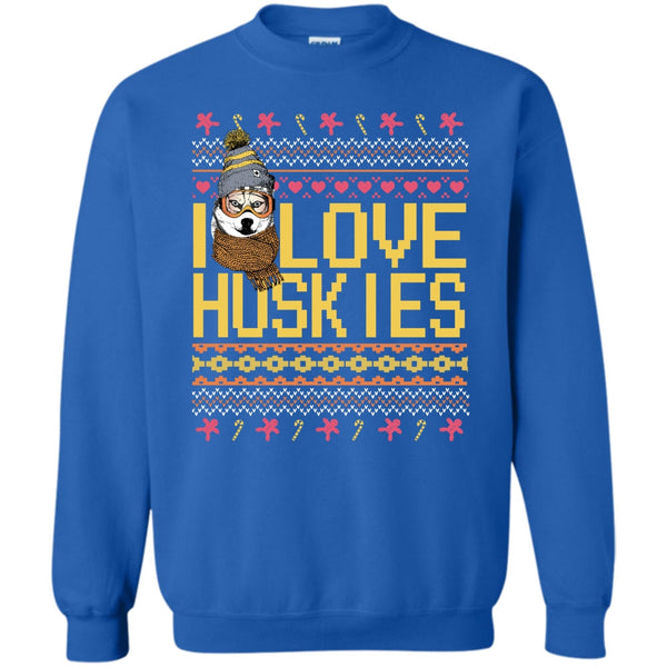 Coolest Huskies Lover T Shirt, Dog Merry Christmas Sweatshirt