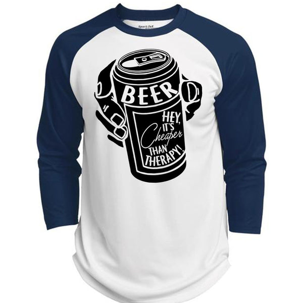 It's Cheaper Than Therapy T Shirt, I Love Beer T Shirt, Awesome T-Shirts  (Polyester Game Baseball Jersey)