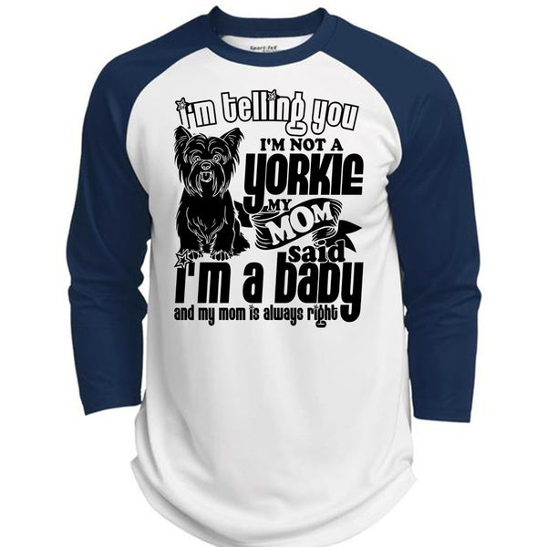 I'm Not A Yorkie T Shirt, I Love Yorkie T Shirt, Awesome T-Shirts  (Polyester Game Baseball Jersey)