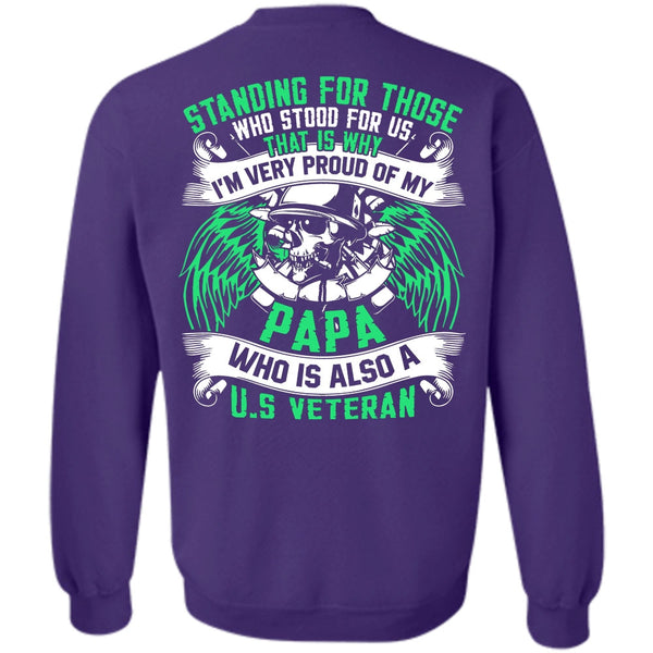 US Veteran T Shirt, I Love Papa Sweatshirt