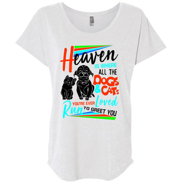Heaven Is Where All The Dogs And Cats T Shirt, I Love My Dog T Shirt, Awesome T-Shirts