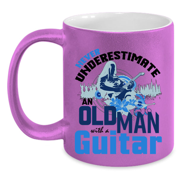 Funny Grandpas Coffee Mug, An Old Man With A Guitar Accent Mug