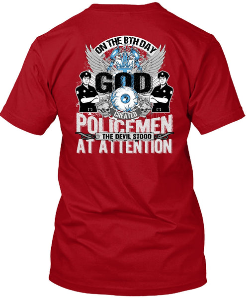God Created Policemen T Shirt, I Love Police T Shirt