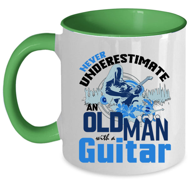 Funny Grandpas Coffee Mug, An Old Man With A Guitar Accent Mug