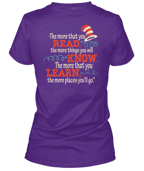 Dr. Seuss T Shirt, The More That You Read T Shirt, The Cat in the Hat T Shirt, You Will Know T Shirt