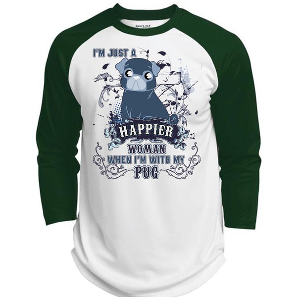 I'm With My Pug T Shirt, I Love Pug T Shirt, Awesome T-Shirts  (Polyester Game Baseball Jersey)