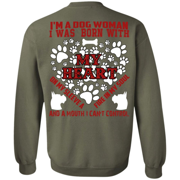 I Was Born With My Heart T Shirt, I Love My Dog Sweatshirt