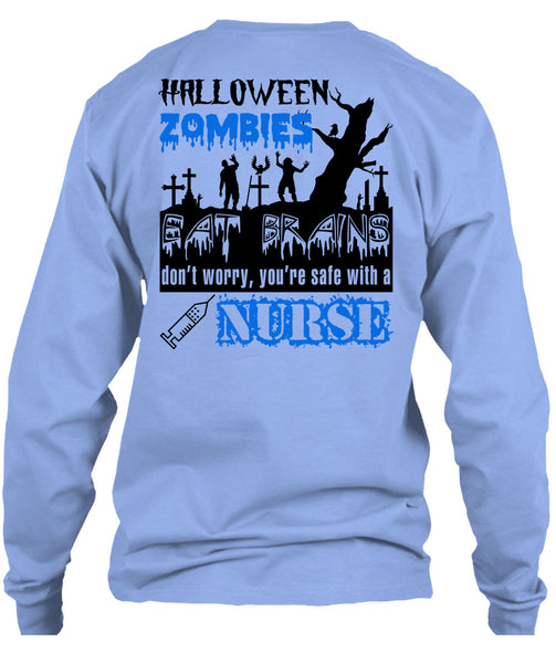 Halloween Zombies Eat Brains T Shirt, Wait For Halloween T Shirt