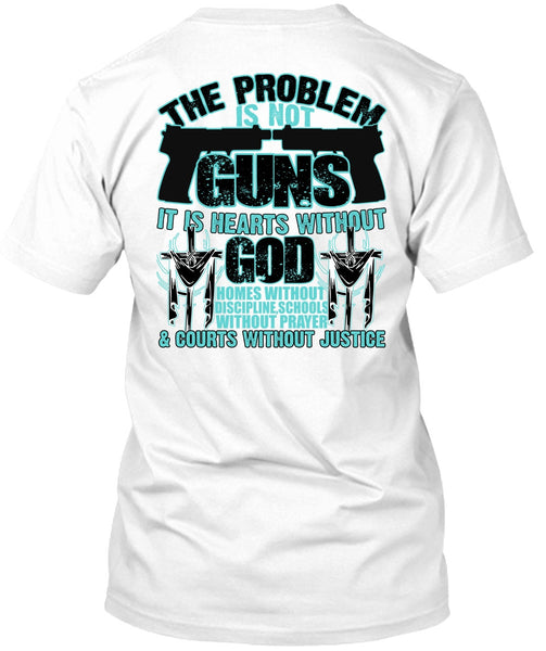 A black t-shirt with the shopify logo