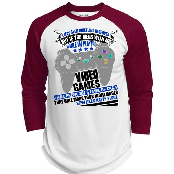 I'm Playing Video Games T Shirt, I Love Gaming T Shirt, Awesome T-Shirts  (Polyester Game Baseball Jersey)