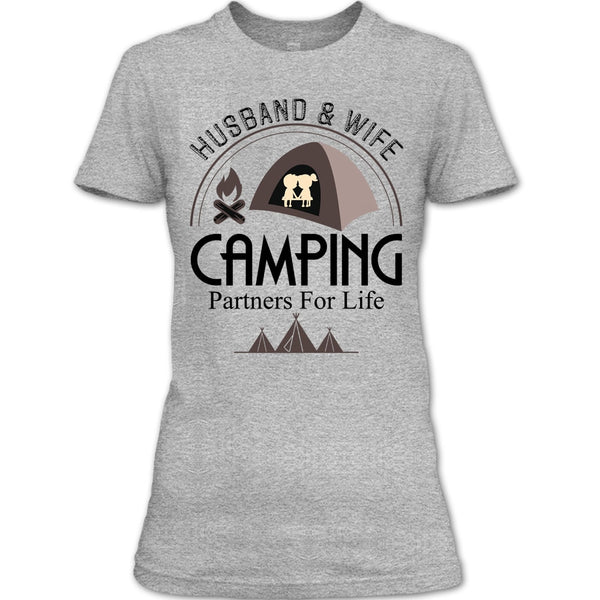 Husband & Wife T Shirt, Coolest Camping Couple T Shirt
