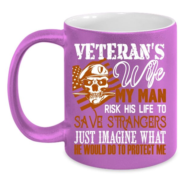 Veteran's Wife Coffee Mug, I Love My Veteran Coffee Cup