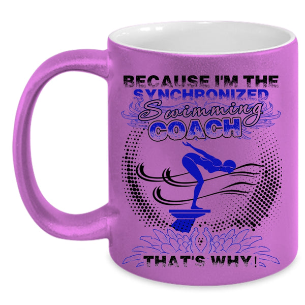 Awesome Swimming Coach Coffee Mug, I'm The Swimming Coach Accent Mug