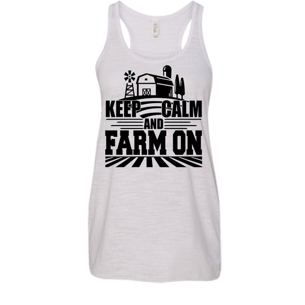 Keep Calm And Farm On T Shirt, Gift For Farmer T Shirt, Awesome t-shirts