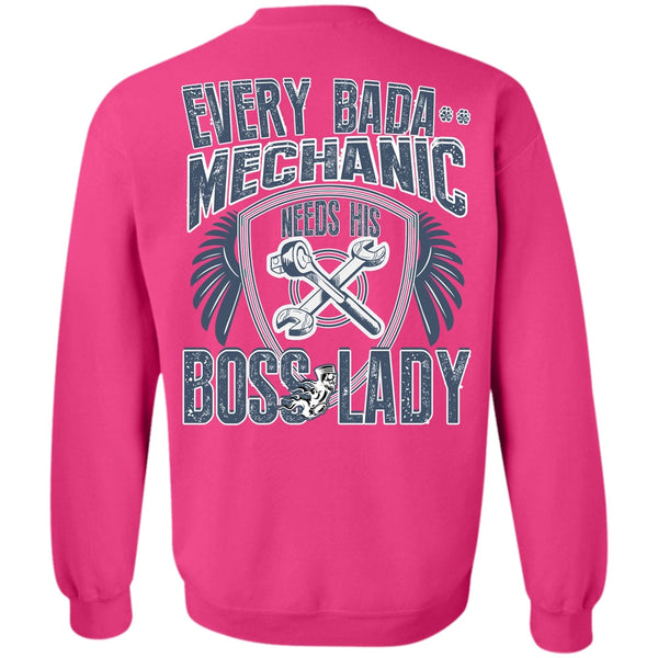 I Love Mechanic T Shirt, Mechanic Needs His Boss Lady Sweatshirt